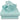 The Juego de Sabanas from Victoria Valenti features rolled and folded light blue bedsheets stacked neatly. This luxurious set, part of the 1800 Collection, includes fitted sheets and pillowcases with a subtle leaf pattern.