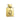 A luxurious square golden perfume bottle adorned with decorative gems, infused with vetiver notes, featuring Club De Nuit Milestone by Armaf in black text and a circular charm design, complete with a matching cap.